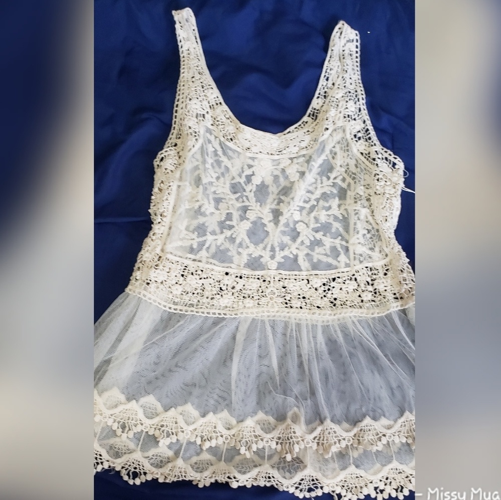 Sheer embroided top !